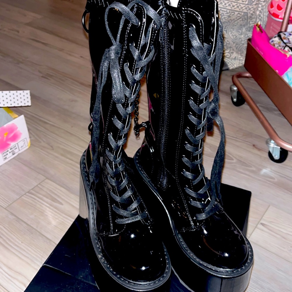 Dolls Kill platform boots, black and never worn!